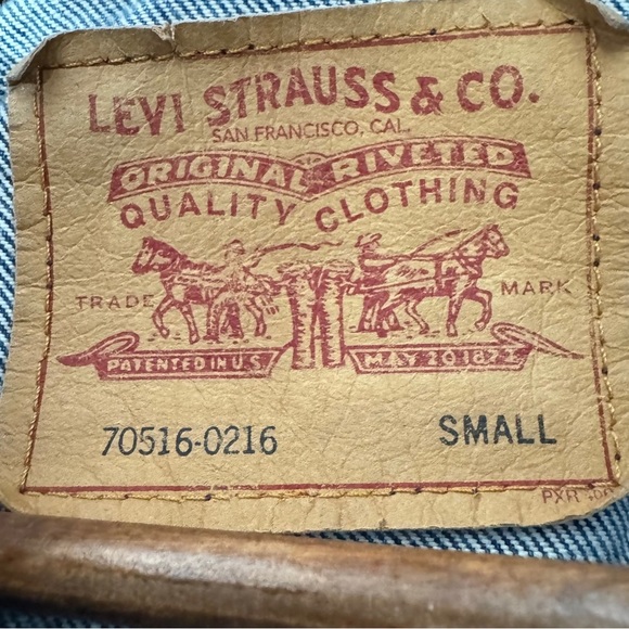 Vtg 90's Men's Levi's 70516-0216 Blue Denim Type Ill Trucker Jacket small USA - Picture 4 of 16